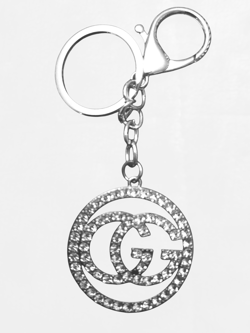 Rhinestone GG Bag Charm/ Keychain in Silver OR Gold NWT - Picture 7 of 7